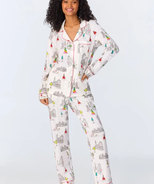 Bedhead X Bronwyn Newport Travel In Style Long Sleeve Classic Stretch Jersey PJ Set