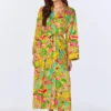 BedHead X Trina Turk Heritage Woven Washable Silk Satin Robe