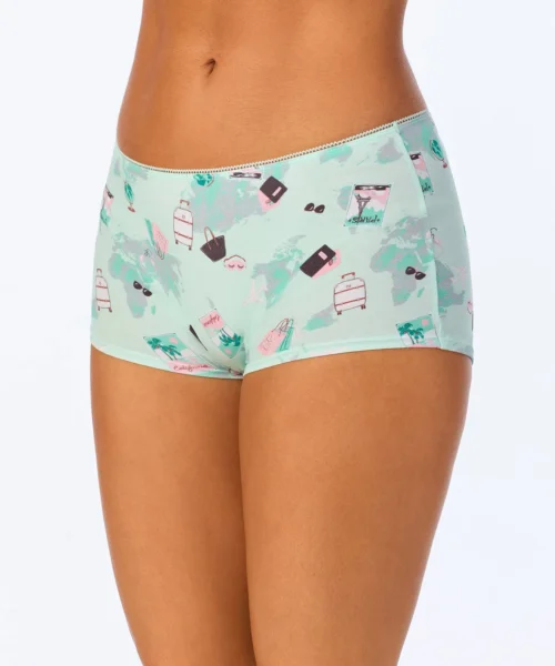 Pack Your Bags Stretch Jersey Boyshort Underwear