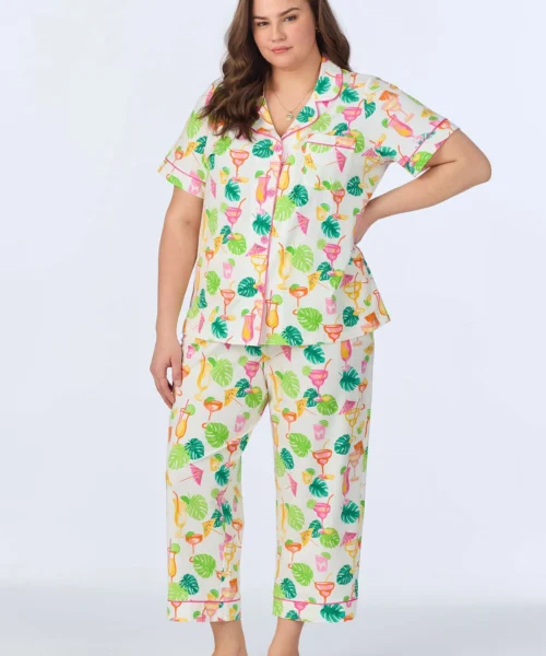 Vacation Libations Short Sleeve Classic Stretch Jersey Cropped PJ Set 10 Vacation Libations Short Sleeve Classic Stretch Jersey Cropped PJ Set -Bedheadpjs Pajama Shop plus size BH270095 1242B VACATION LIBATIONS 1178 1