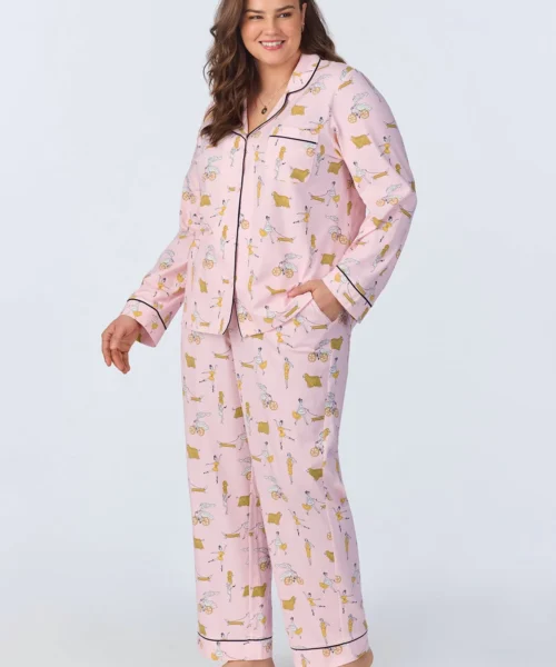 Say Yes To Pasta Long Sleeve Classic Stretch Jersey PJ Set 10 Say Yes To Pasta Long Sleeve Classic Stretch Jersey PJ Set -Bedheadpjs Pajama Shop plus size BH290092 1219B SAY YES TO PASTA 413 1