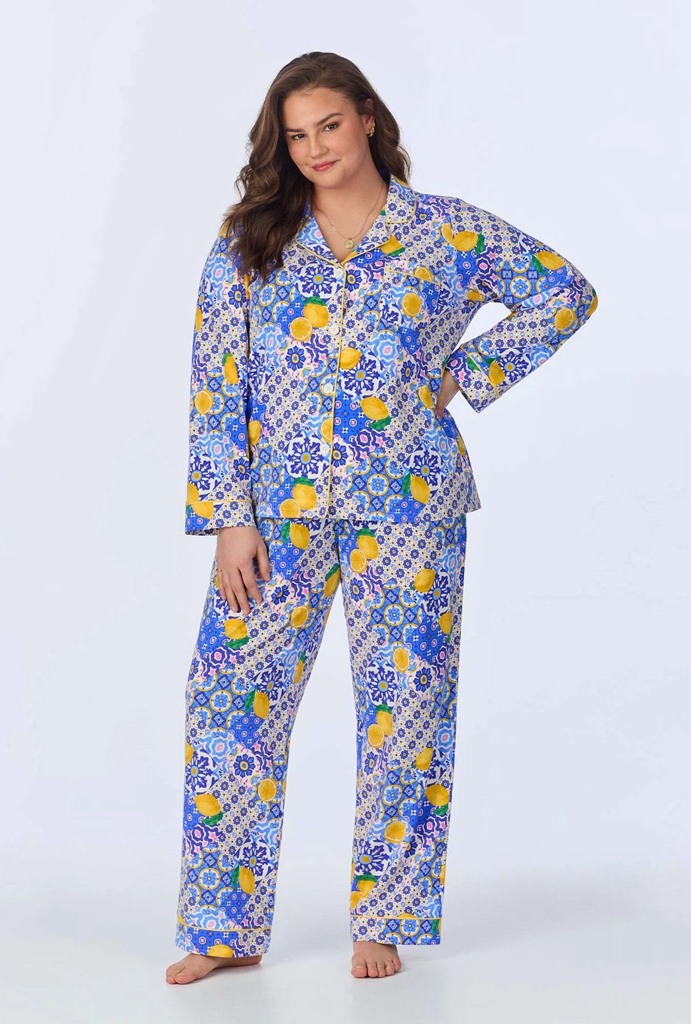 Majolica Long Sleeve Classic Stretch Jersey PJ Set 5 Majolica Long Sleeve Classic Stretch Jersey PJ Set - Image 5