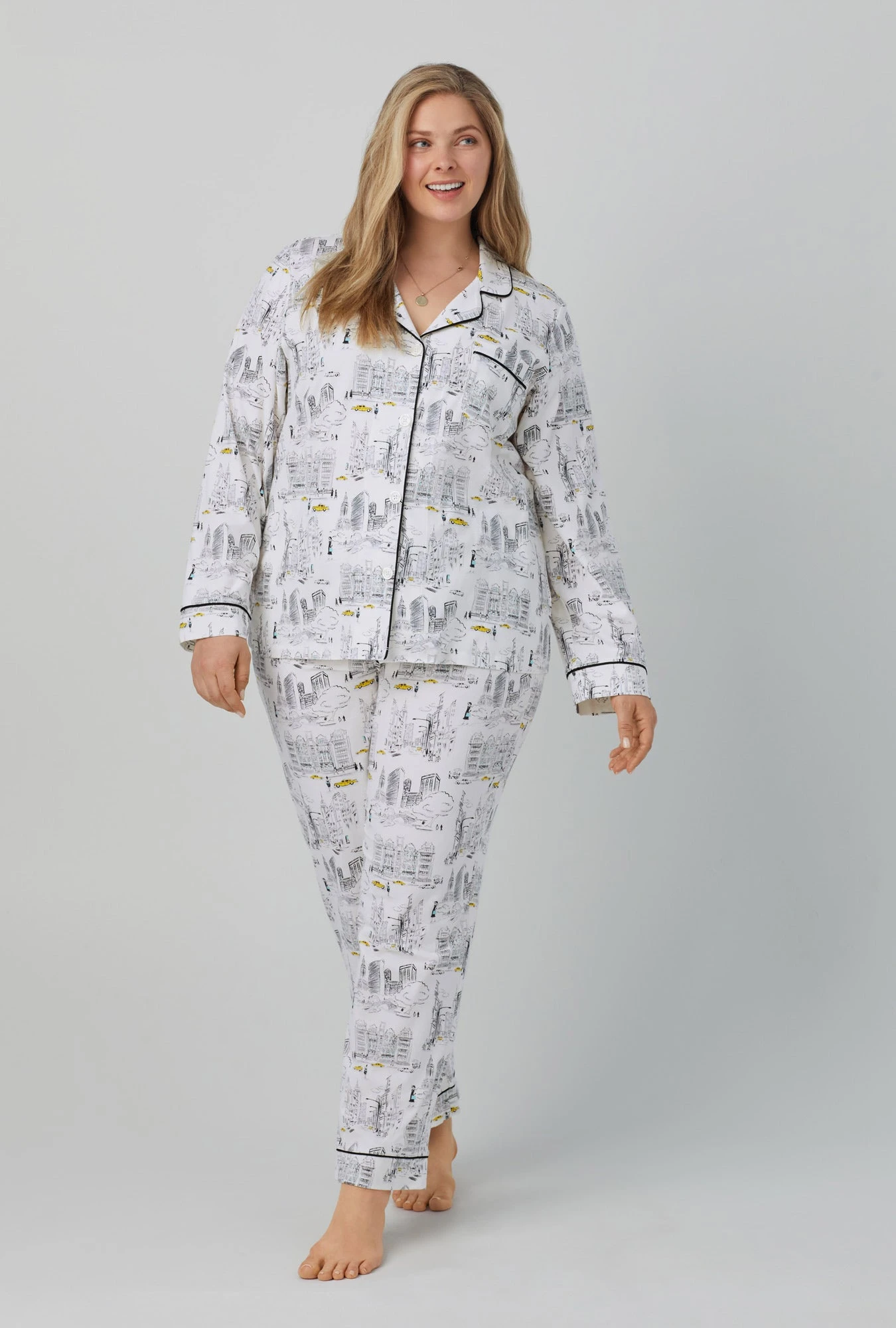 City That Never Sleeps Long Sleeve Classic Stretch Jersey PJ Set 5 City That Never Sleeps Long Sleeve Classic Stretch Jersey PJ Set - Image 5